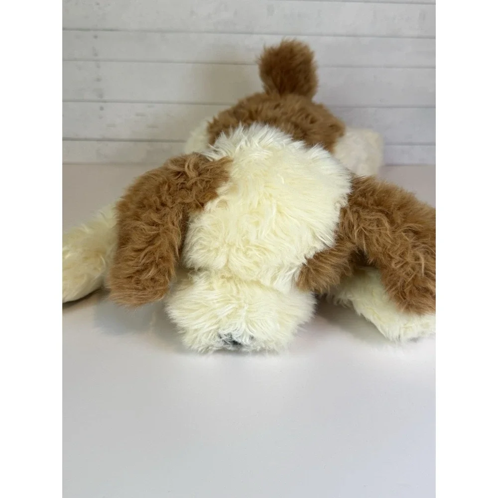 Vintage 1995 Ty Floppy Plush Dog Brown Cream Large Stuffed Animal Puppy